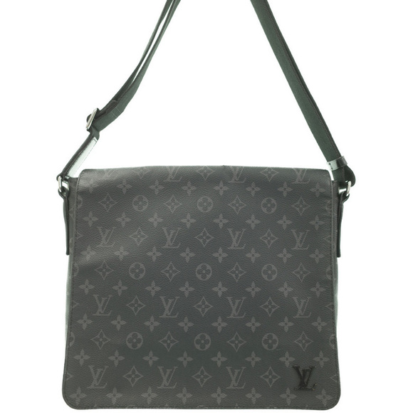Louis Vuitton Eclipse District MM NM Shoulder Bag Black - Picture 1 of 9